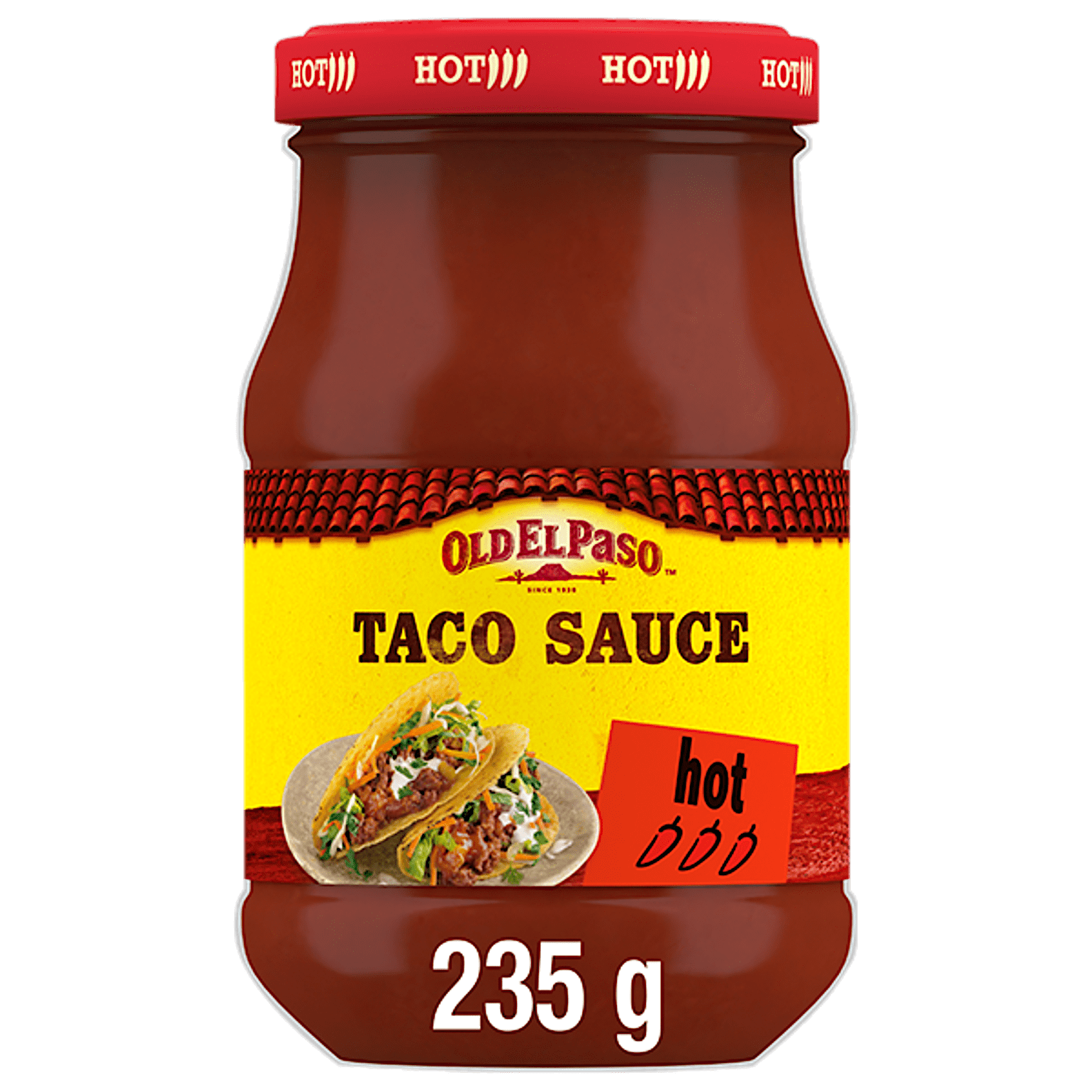 Taco sauce hot product packshot